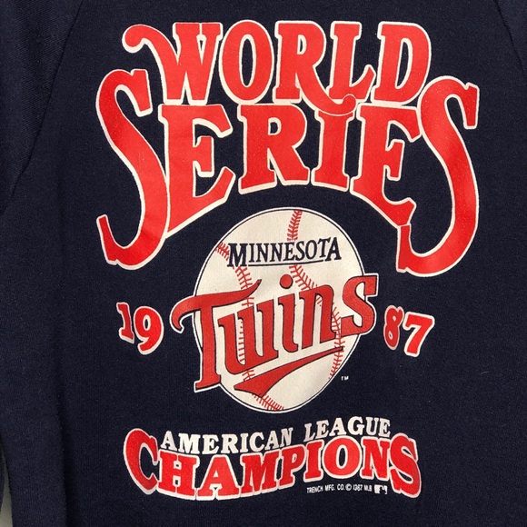 Vtg MN Twins 1987 AL Champions Sweatshirt Sz M - Picture 2 of 5